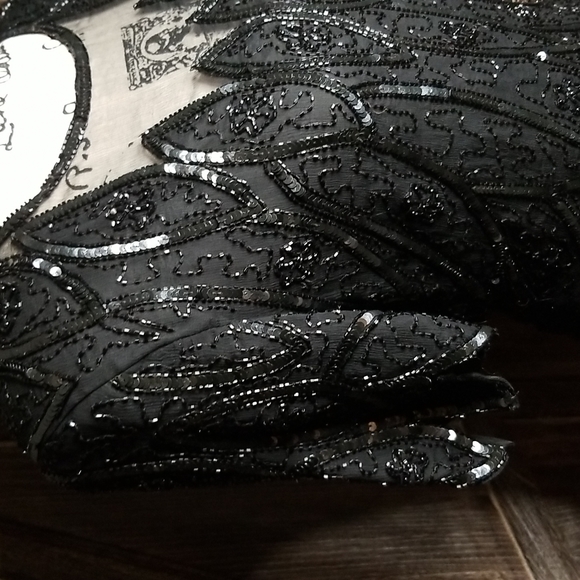 Vintage Stenay Silk Beaded Sequin Cocktail Blouse-size Med - Picture 8 of 11